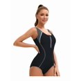 thumbnail image 2 of Top-kevin Women's One Piece Athletic Racerback Swimsuit Slimming Bathing Suit, 2 of 13