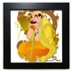 thumbnail image 1 of El budismo la figura 18 arhats patron Mesa de pared con marco cuadrado negro, 1 of 4