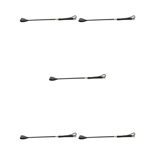 Naiovety Horse Whip Leather Whips Wear-resistant Party Stage Riding Crop Training with Wrist Performance Costume Handle Strap Type2 NO2