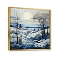 thumbnail image 2 of Designart "Snow Winters Moon silence IV" Landscapes Floater Framed Wall Art Print, 2 of 7