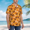 thumbnail image 3 of Pofeuu Skulls Print Hawaiian Shirt for Men Sleeves Casual Button Down Summer Beach Dress Shirts T-Shirts,Large, 3 of 7