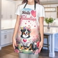 thumbnail image 4 of Hello Valentine’s Day Bernese Mountain Dog Flower Crown Romantic Pink Floral Apron Berner Lover Gifts for Cooking Grilling Baking Painting Gardening - 00031, 4 of 5