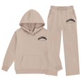 thumbnail image 3 of sususu Girls Letter Hoodie And Pants Set Casual For Everyday Wear, 3 of 7