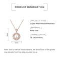 thumbnail image 2 of 14K Gold Crystal Pearl Pendant Necklace for Women,Dainty Flower Shape Crystal Freshwater Pearl Choker Necklace,Fashion Necklace Jewelry Gift for Her, 2 of 7