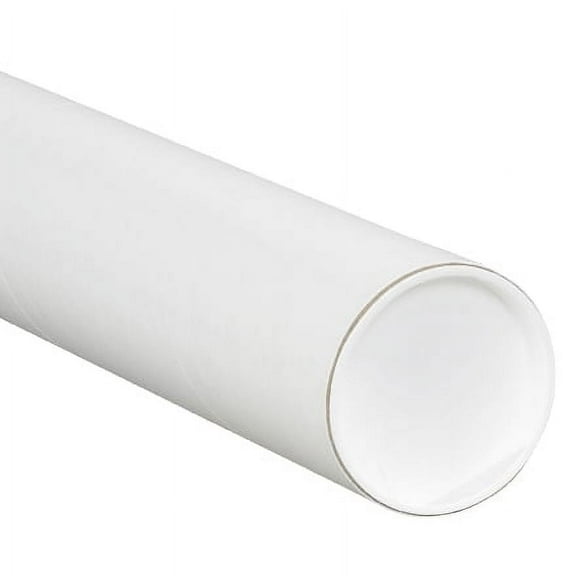 SSBM Mailing Tubes with Caps 4" x 18" White 15/Case