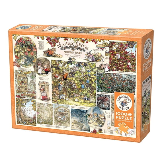 Cobble Hill 1000 Piece Puzzle - Brambly Hedge Autumn Story - Sample Poster Included