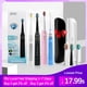 thumbnail image 2 of Cepillo de dientes eléctrico sónico SEAGO para adultos, temporizador, 5 modos, recargable por USB, cabezal de repuesto, boquillas, caja de regalo SG-507, 2 of 5