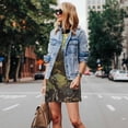 thumbnail image 4 of Naloa Ferocious Dinosaur Print Women's Summer Spring Casual Beach Sundress,Vacation Sleeveless Tank Crewneck Loose Dresses, 4 of 7