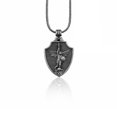 thumbnail image 5 of Archangel Saint Michael Silver Medallion, Orthodox Shield Archangel Pendant, St Micheal Necklace, St Michael Is Commander Of The Army Of God, 5 of 5