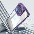 thumbnail image 5 of for iPhone 12 Pro Max Case Clear Slim, [Built in Lens Protector] [Non Yellowing] TPU Bumper Transparent Back Hard Shell Shockproof Thin for Men Women for iPhone 12 Pro Max, Darkpurple, 5 of 5