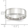 thumbnail image 3 of 925 Sterling Silver 7mm Step Edge Size 9.5 Ring Wedding Classic Flat W/edge Down, 3 of 9