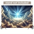 thumbnail image 5 of Cross in Clouds Backdrop Holy Crucifix Radiant Sky Cloud Photography Background Jesus Religious Faith Backdrop Christian Church Baptism Events Decor Photography Photo Props, 5 of 5