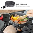 thumbnail image 3 of Miangastore Camp Cooking Set Black Round 1 Set Diameter 6.29In Height 1.37In, 3 of 9