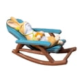 thumbnail image 4 of Colaxi Rabbit Statue with Rocking Chair Bunny Sculpture Landscape Gifts Resin Model Animal Figurine for Courtyard Friends and Family Music, 4 of 8