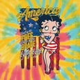 thumbnail image 4 of Wild Bobby Betty Boop America Land of the Free Home of the Brave Betty Boop Tie-Dye T-Shirt, Aurora, X-Large, 4 of 4