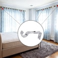thumbnail image 2 of Adjustable Curtain Rod Brackets, Wall Mounted Metal Single Rod Holder for Window Treatments, Black with Screws for Easy Installation, 2 of 5