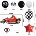 thumbnail image 2 of Yanonmyfd Set de Globos de Carreras Fórmula 1, 17pcs, con Auto de Carrera, Globos de Estrella y Diseño de Cuadros, Globos de Cumpleaños, Decoración para Fiesta, 2 of 7