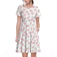 thumbnail image 1 of Disketp Floral para Vestido de Manga Corta para Mujeres, Vestidos de Verano para Mujeres, Casual y Holgado para la Playa, 1 of 6