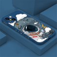 thumbnail image 1 of Bonita funda de teléfono con dibujos de astronauta y Luna para iPhone 11 12 13 14 Pro Max 7 8 Plus X XR XS SE 2022, funda blanda de silicona con cordón de mano Tan Jianjun unisex, 1 of 2