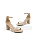 thumbnail image 2 of Sandalias Dream Pairs Chunk de tacón bajo para mujer, talla 8, color nude, 2 of 6