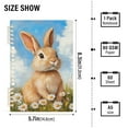 thumbnail image 3 of Ckdifva Easter Rabbit Flowers A5 Ring Binder Notebook Journey Note Diary College Ruled Study 60 Pages, 3 of 8