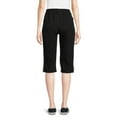 thumbnail image 3 of Real Size Women's Pull On Grommet Stretch Capri Pants, 17”, 3 of 6