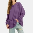 thumbnail image 6 of Plebaso Women's Sweatshirts with Pockets Fall Winter Clothes Long Sleeve Casual Pullover Tops, 6 of 7