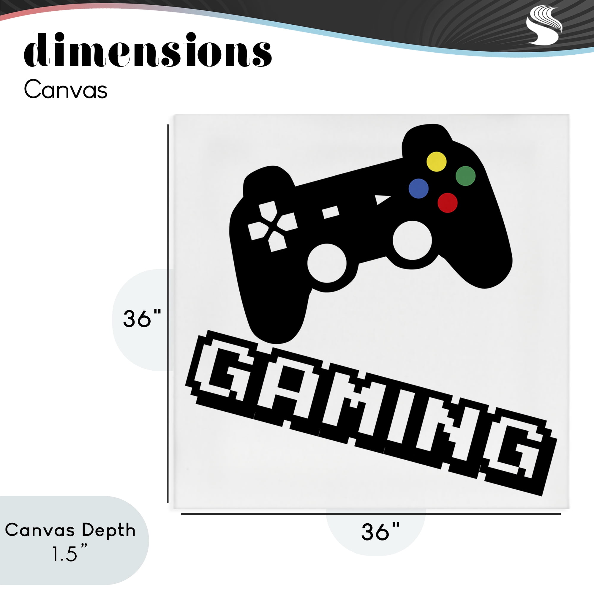 Stupell Industries Playful Pixel Gaming Canvas Wall Art, design by Marcus Prime