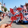 thumbnail image 6 of Ohmyroo 13.77 Inch Patriotic Windmill Star Striped Pinwheel Plastic Spinner For Yard Garden Summer Celebration, 6 of 6