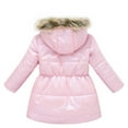 thumbnail image 3 of GYRATEDREAM Girl's Winter Coat Jacket Hooded Kids Toddler Waterproof Parka Outwear Warm Cotton Puffer Hooded Jacket for 4-10Y, 3 of 10