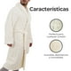 thumbnail image 3 of Bata de Baño para Hombre y Mujer de Textura Suave - Albornoz Absorbente Unisex con Cinturon Ideal para Spa Hotel y Hogar Blanco GAON, 3 of 5