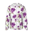 thumbnail image 1 of Fotbe Orchids Flowers Chaqueta con Protección Solar UPF 50+ para Hombre y Mujer, Camisa con Capucha y Bolsillos-Large, 1 of 7