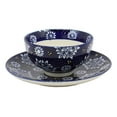 thumbnail image 3 of Blue Frozen Flakes Contemporary Designer Ceramic Dinnerware Bowl Mug Plate Set, 3 of 4