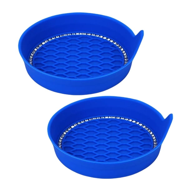 Posavasos para coche, redondo, universal, resistente a los arañazos Azul