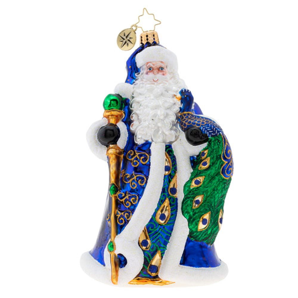 Christopher Radko Princely Peacock Santa Ornament - Walmart.com
