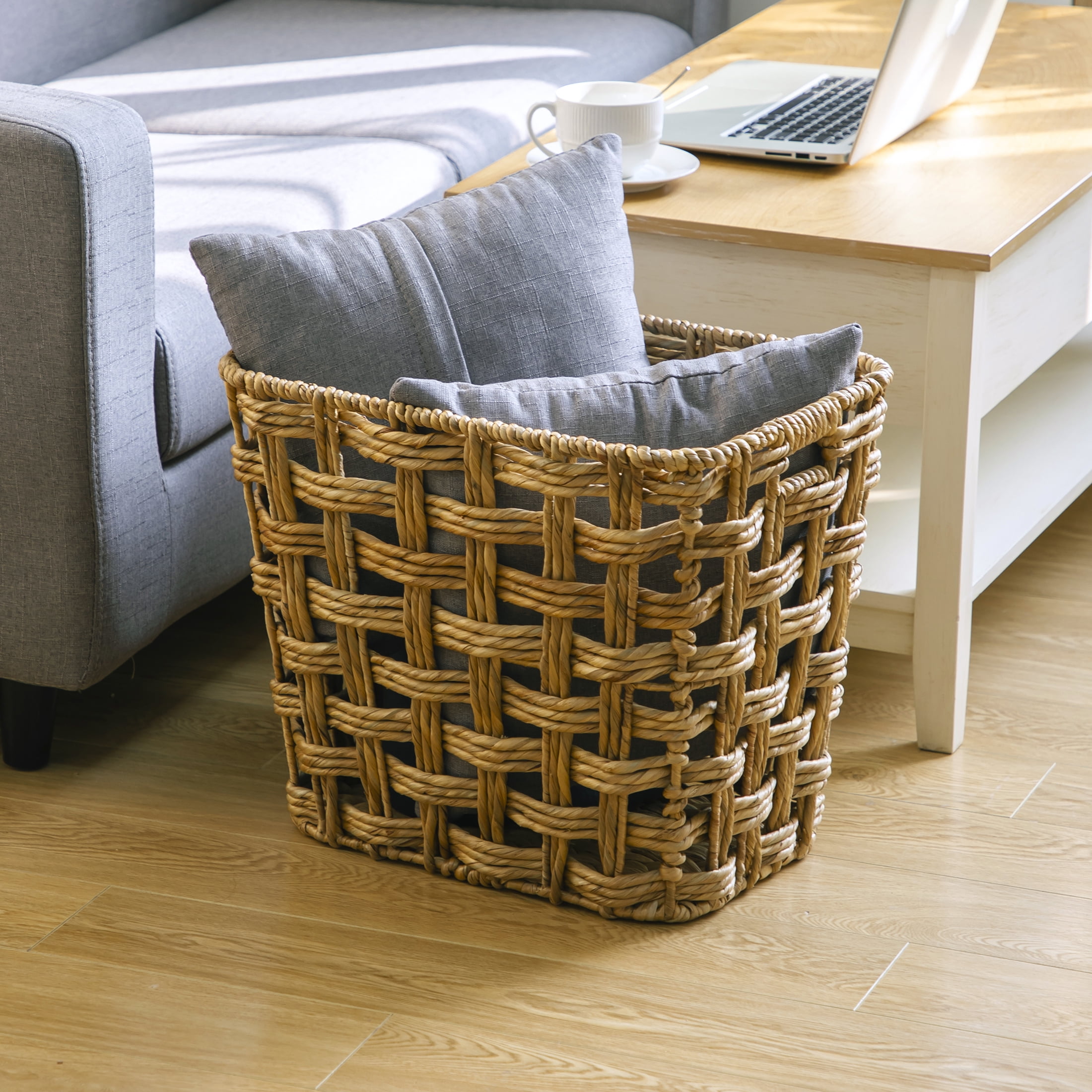 Better Homes & Gardens Extra Large Hyacinth Twist Storage Basket with Handles
