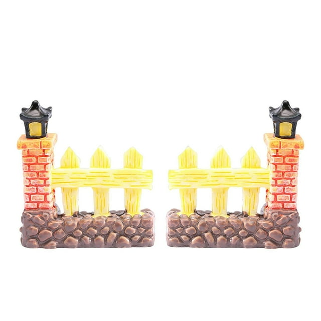 LCXmlly Fence Door Model Miniature Fence Door Realistic 3D DIY Micro Landscape Scene Ornament for Kids