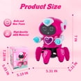 thumbnail image 2 of Lvelia Robot Toy for Kids, Intelligent Electronic Walking Dancing Robot Toys with Flashing Lights and Music for Age 3-12 Year Old Boys Girls Birthday Gift Present,Rose Red, 2 of 8