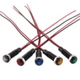 thumbnail image 4 of Luz indicadora de plástico LED de 6 mm/8 mm/10 mm/12 mm, resistente al agua, color negro, cable de 3,6 V, 12 V, 24 V, 110 V, 220 V CA/CC para panel de máquina de automóvil, 4 of 5