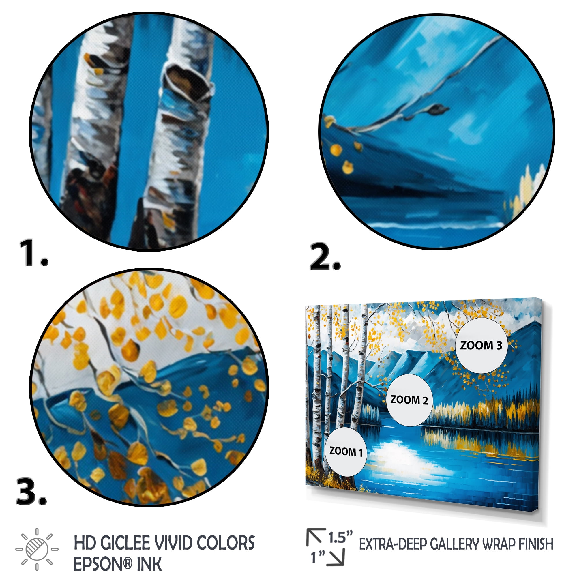 Designart Lake View In The Fall Canvas Wall Art