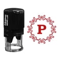thumbnail image 1 of Printtoo Alphabet P Monogram Initial Octagon Celtic Swirl Frame R-40 Office Stationary Self Inking Rubber Stamp-Red, 1 of 3