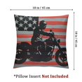 thumbnail image 4 of Motorcycle US Flag Plush Body Pillow Cover Soft Pillowcases Double-Sided Long Throw Pillow Covers, 4 of 7
