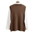 thumbnail image 2 of Dellytop Women's V Neck Knit Plaid Preppy Style Knitwear Sweater Vest, 2 of 3