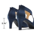 thumbnail image 4 of Zapatos de Tacón Bajo para Mujer DREAM PAIRS en Azul Marino con Punta en Puntiaguda y Tacón de 7 cm, 4 of 7