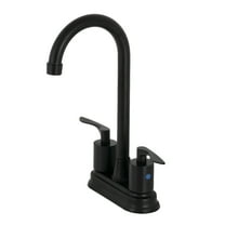 Kingston Brass KB8490SVL Two-Handle 2-Hole Deck Mount Bar Faucet in Matte Black