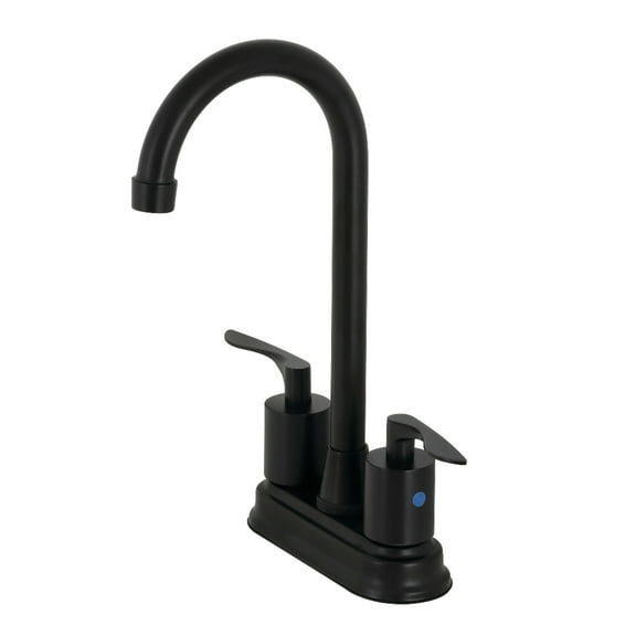 Kingston Brass KB8490SVL Two-Handle 2-Hole Deck Mount Bar Faucet in Matte Black