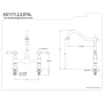 thumbnail image 5 of Kingston Brass KS1175TAL Tudor Bridge Kitchen Faucet, Oil Rubbed Bronze, 5 of 5