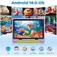 thumbnail image 2 of BESTSKI Android 14 10inch Kids Tablet with Protective Case,Octa-Core,8GB RAM+64GB Rom(1TB Expandable)Dual Camera,Parental Control,Pre-Intalled KIDOZ,Great Gift for Toddler-Purple, 2 of 8