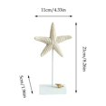 thumbnail image 3 of Starfish Tabletop Ornament Nautical Beach Style Decor With Base Style C for Table Shelf Cabinet and Coastal Room Decor, 3 of 7