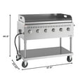 thumbnail image 3 of 48 in. Commercial Outdoor Propane Gas Grill with Griddle, ETL Listed in Stainless-Steel (CGKIT4-48G), 3 of 11